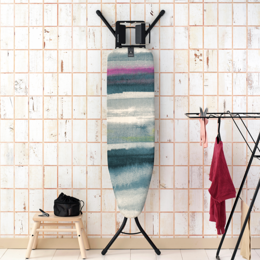 Bügelbrett A 110 x 30 cm, für Dampfbügeleisen - Morning Breeze, Fairtrade-Baumwolle