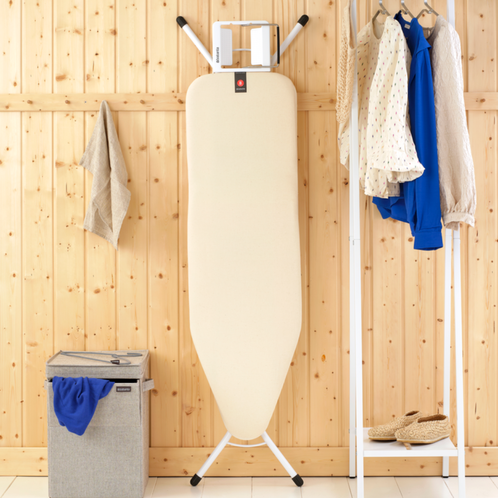Ironing Board B 124x38 cm, Steam Iron Rest - Ecru