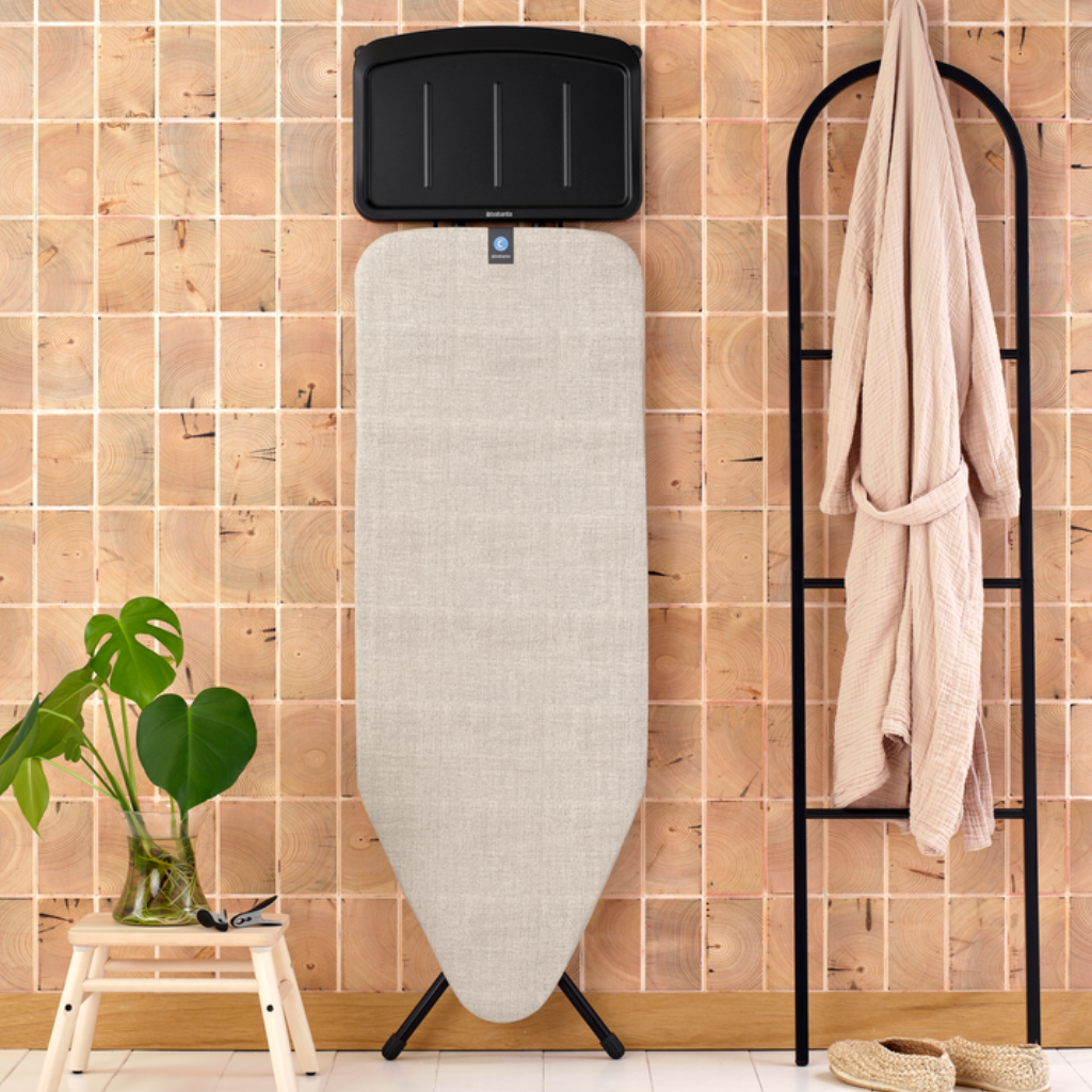 Strijkplank C 124 x 45 cm, voor stoomunit - Denim Grey, Fairtrade katoen