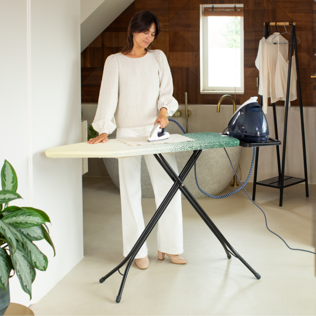 Table à repasser taille C 124 x 45 cm, pour centrale vapeur - New Dawn, Coton équitable
