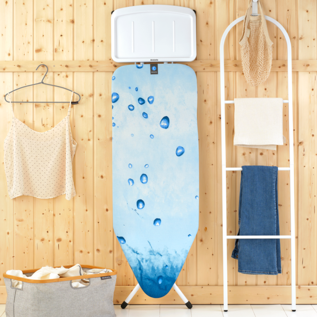 Table à repasser taille C 124 x 45 cm, pour centrale vapeur - Ice Water, Coton équitable