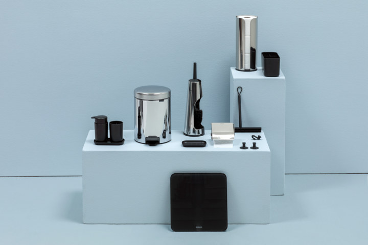 Toiletaccessoires set ReNew, set van 3 - Brilliant Steel