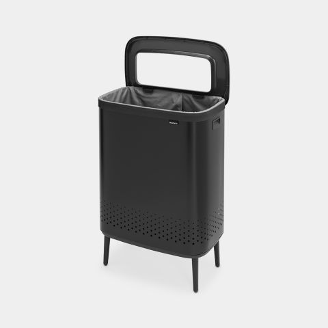 Bo Laundry Bin Hi 2 x 45 litre - Matt Black