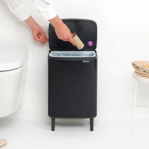 Bo Waste Bin Hi 12L - Matt Black