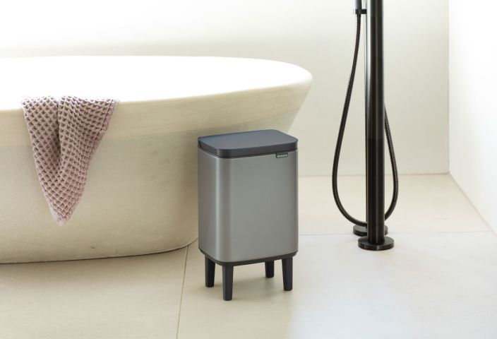 Bo Waste Bin Hi 7L - Platinum
