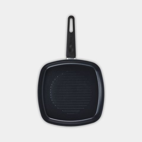 Indu+ Grillpan 26 cm, anti-aanbaklaag - Light Grey