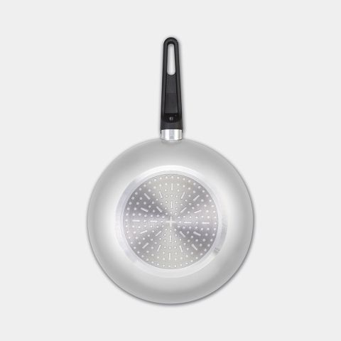 Indu+ Wokpan 28 cm, anti-aanbaklaag - Light Grey