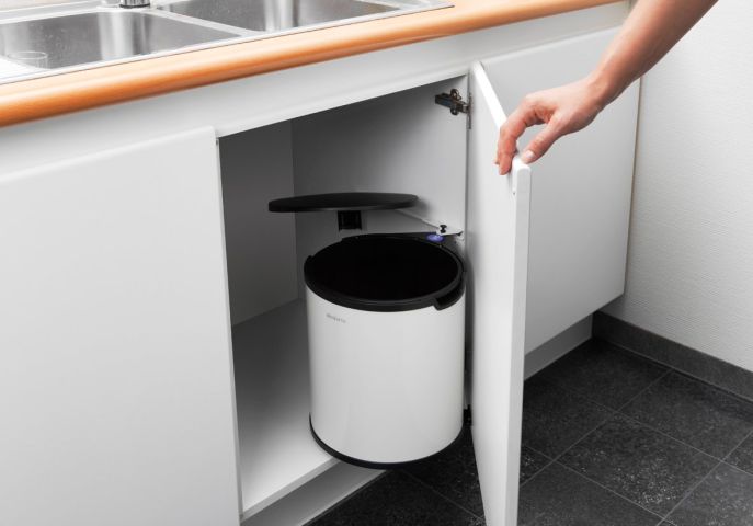 Built-in Bin 15 litres - White