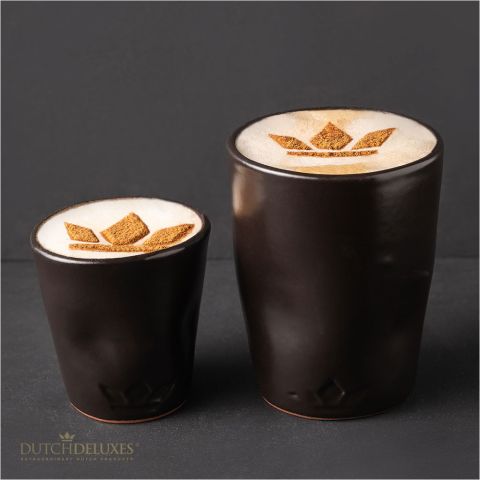 Cup, Cerámica, 4 piezas Negro mate