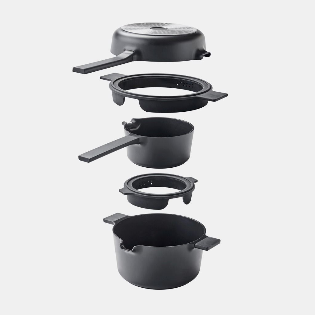 Zestaw garnków Compact 5 w 1 Black