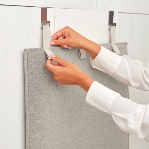 Lona vertical para puerta para planchado al vapor Grey