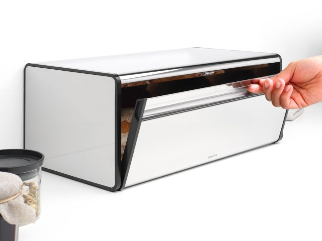Fall Front Bread Box Brilliant Steel