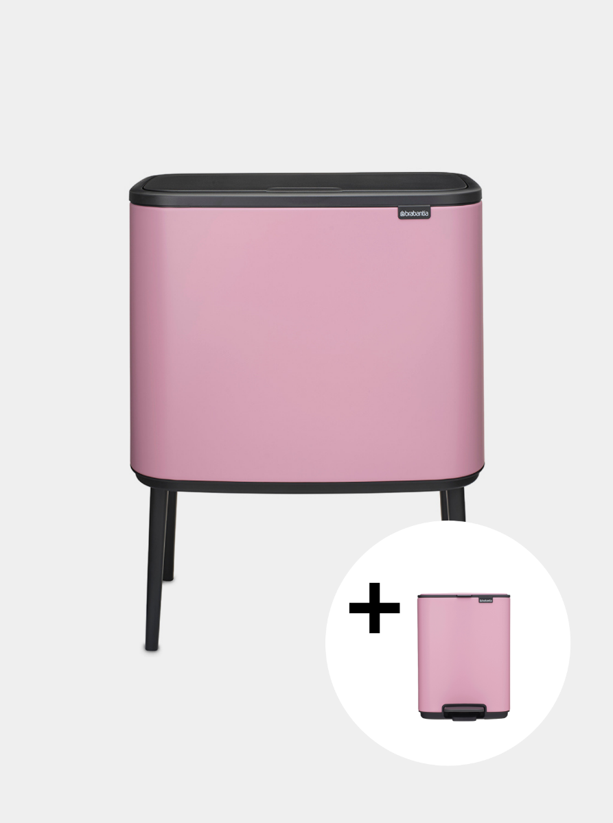 Bo Touch Bin, 11 + 23 liter Met gratis Bo Pedaalemmer, 4 liter – Lilac Pink