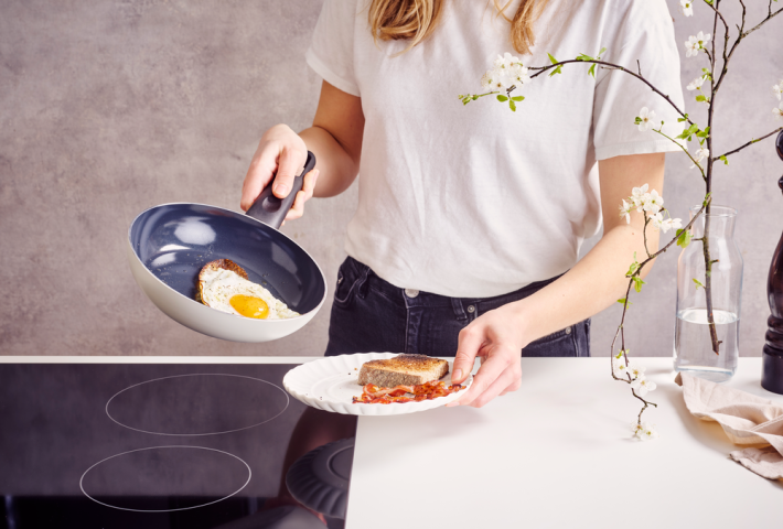 Poêle Indu+ 20 cm, antiadhésive - Light Grey