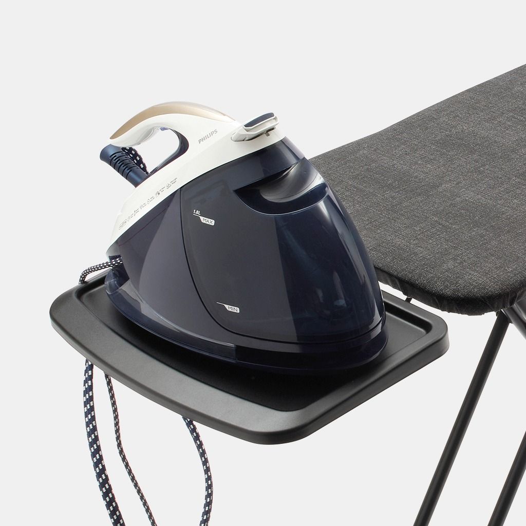 Strijkplank C 124 x 45 cm, voor stoomunit - Denim Grey, Fairtrade katoen