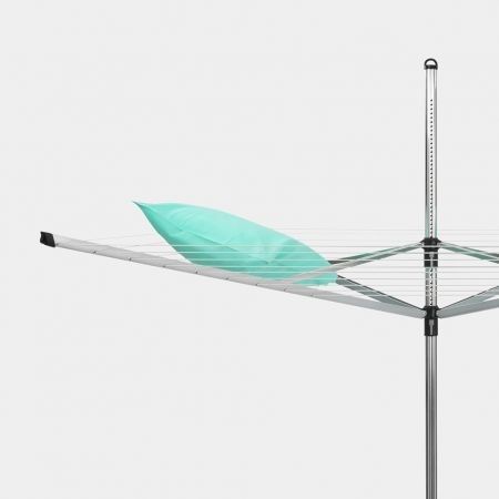 Lift-O-Matic Droogmolen 50 meter, met grondanker & hoes, Ø 45 mm - Metallic Grey