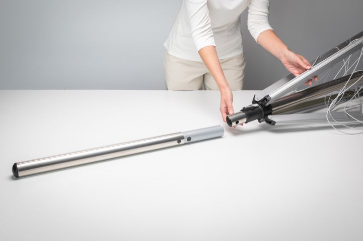 Rotary Lift-O-Matic 40 metre, with Ground Spike, Ø 45mm, SplitPole - Metallic Grey