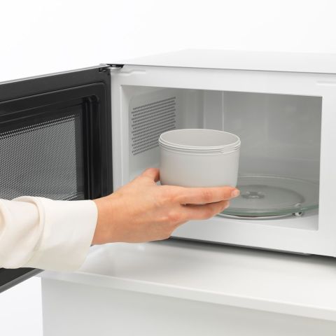 Make & Take Breakfast Bowl 16.9 oz (0.5L), Plastic - Light Gray