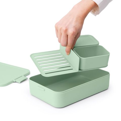 Make & Take Boîte Bento Grande, Plastique - Jade Green