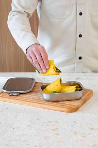 Make & Take Lunch Box Medium, Stainless Steel - Matt Steel