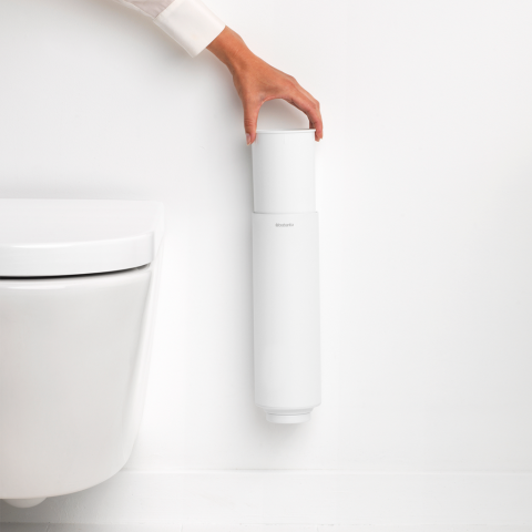 MindSet Toilet Brush and Holder Mineral Fresh White