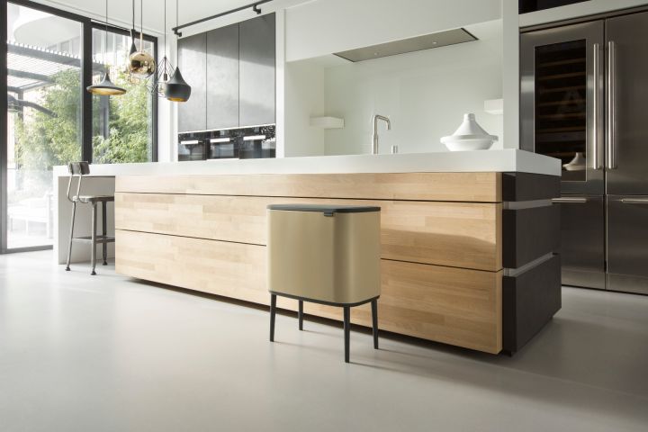 Bo Touch Bin 11 + 23 litre - Mineral Golden Beach