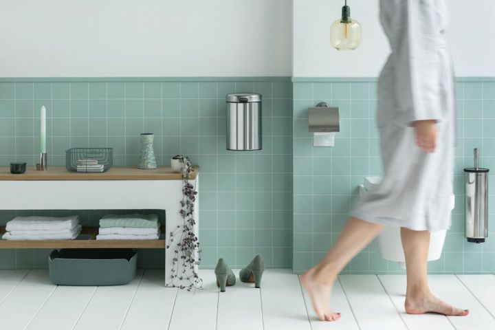 Toilet Brush and Holder Profile - Matt Steel