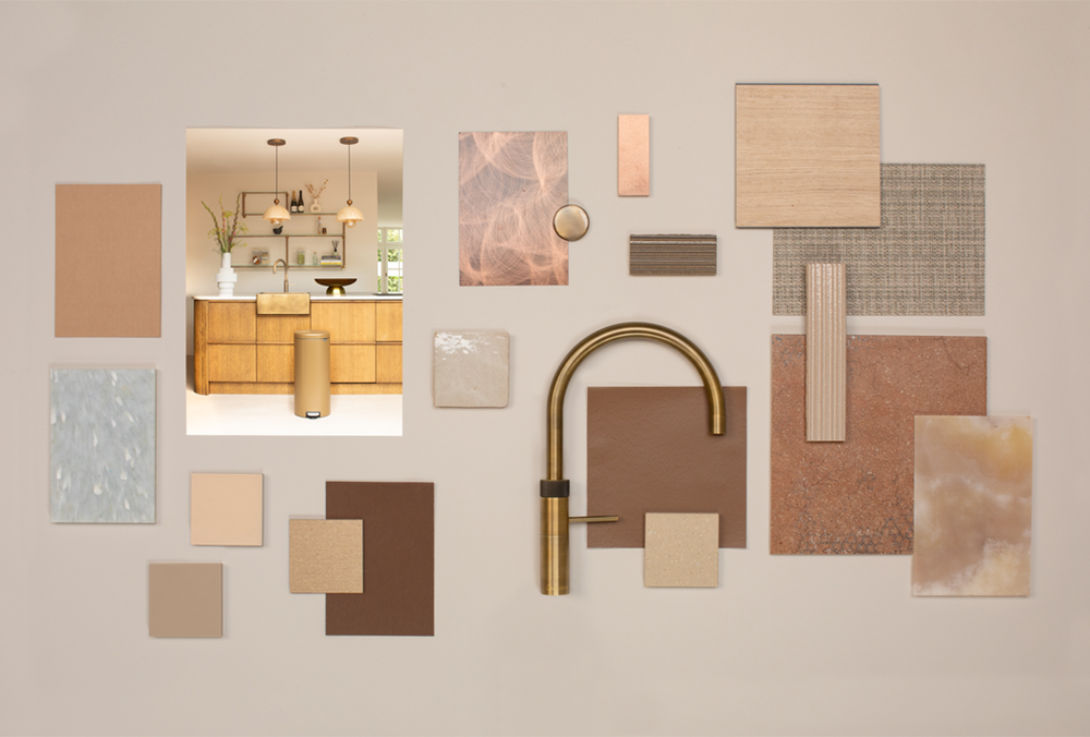 NewIcon Pedaalemmer 30 liter - Warm Brass