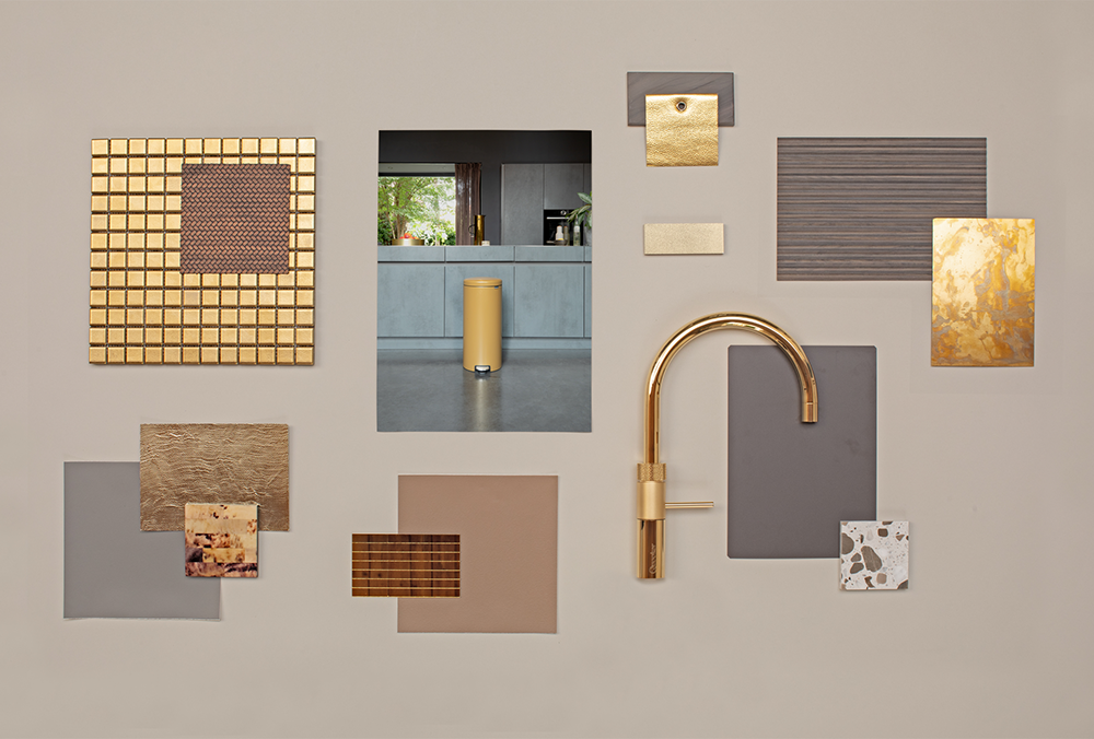 NewIcon Pedal Bin 30 litre - Warm Gold