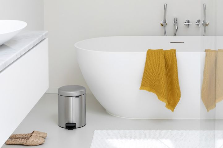 Poubelle à pédale newIcon 2 x 2 litre - Matt Steel