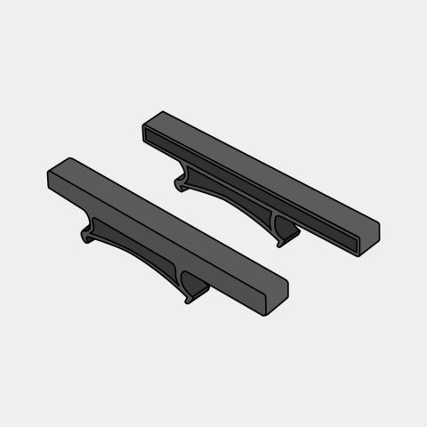 Soporte plataforma cristal de seguridad juego de 2 uds. - Black