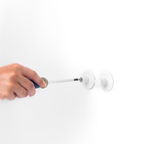 Handdoekhaakjes ReNew, set van 2, inclusief schroeven en tape - White