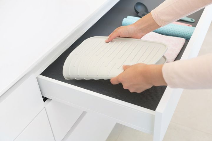 Silicone Dish Drying Mat SinkSide - Light Grey