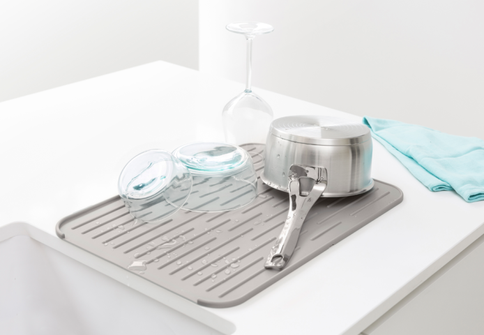 Silicone Dish Drying Mat SinkSide - Mid Gray