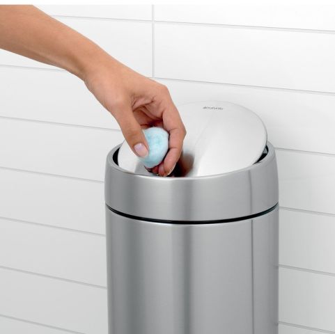Slide Bin, 5 litre Matt Steel Fingerprint Proof