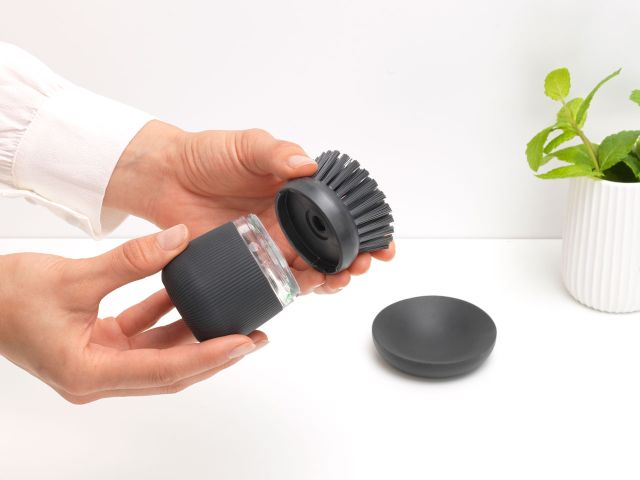 Replacement Dish Brush Set of 2 -  Dark Grey