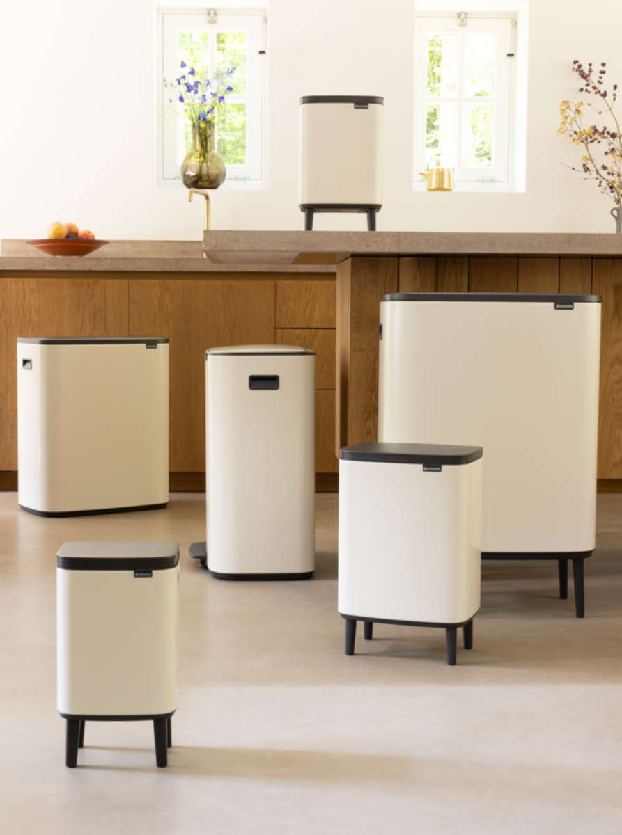Bo Touch Bin Hi 2 x 30 litre - Soft Beige