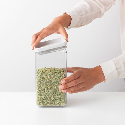 Square Canister 1.6 litre - Tasty+ - Light Grey