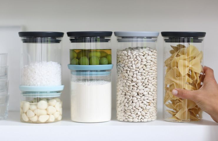 Stackable Jar 0.3 litre, Glass - Dark Grey