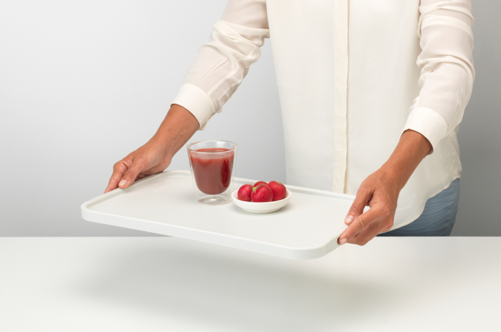 Chopping Board plus Serving Tray Large, TASTY+ - Light Gray
