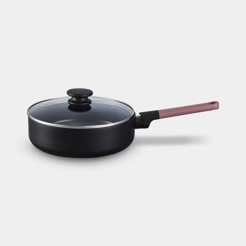 Tasty+ Sauté Pan 24 cm, Non-Stick - Grape Red