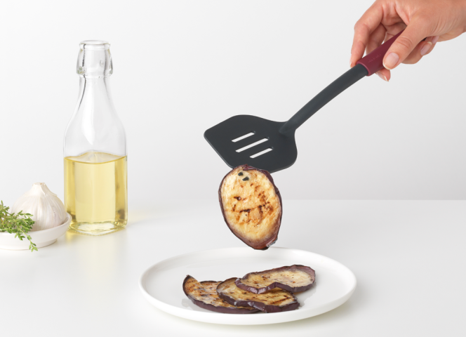 Spatule avec fourchette TASTY+ - Aubergine Red