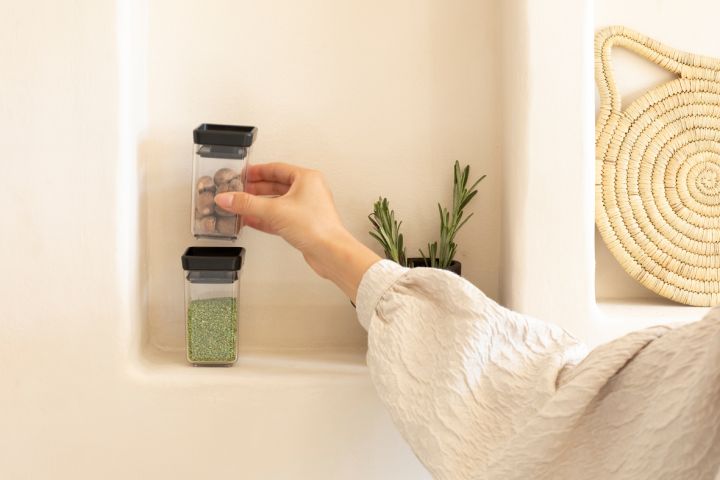 Bocal, empilable lot de 2 - 0,15 litre - Tasty+ - Dark Grey