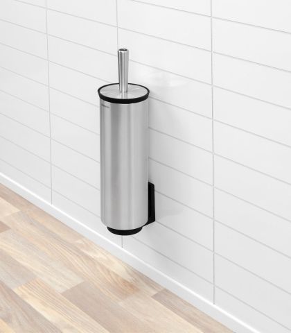 Toilet Brush and Holder Profile - Matt Steel