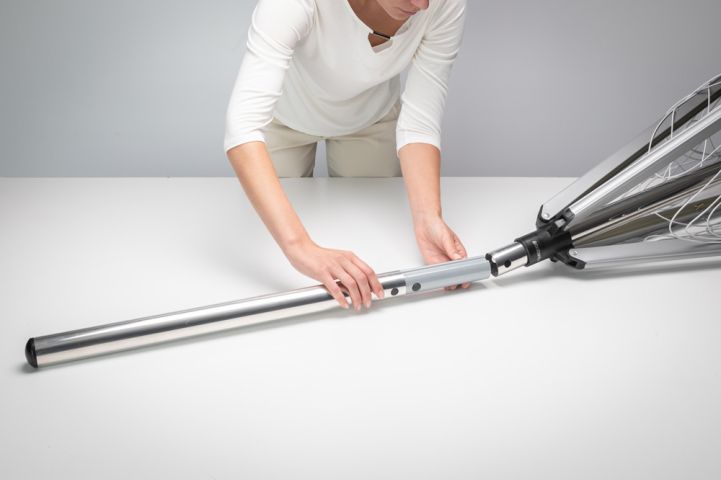 Rotary Topspinner 40 metre, with Ground Spike, Ø 45mm, SplitPole - Metallic Grey