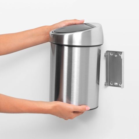 Touch Bin 3 liter - Matt Steel Fingerprint Proof