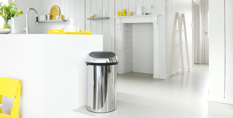 Touch Bin 60 Liter - Brilliant Steel