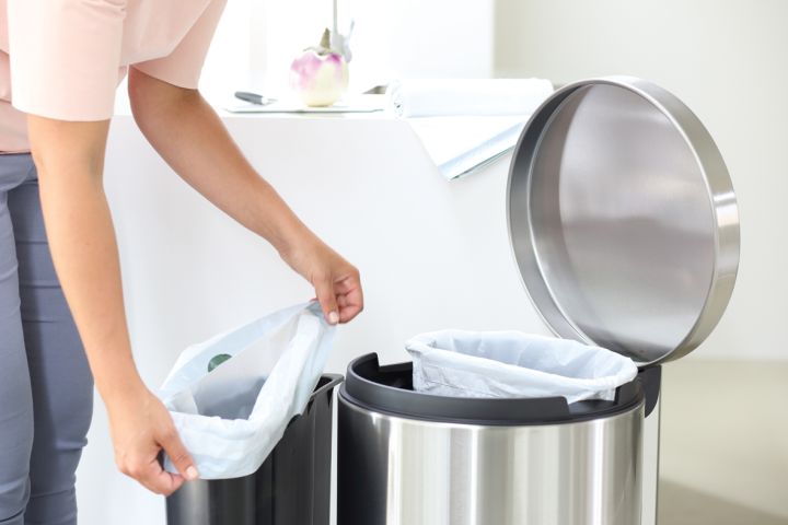 Touch Bin Recycle 2 x 20 litre - Matt Steel Fingerprint Proof