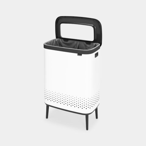 Bo Laundry Bin Hi 2 x 45 litre - White