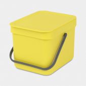 Sort & Go Waste Bin 6 litre - Yellow